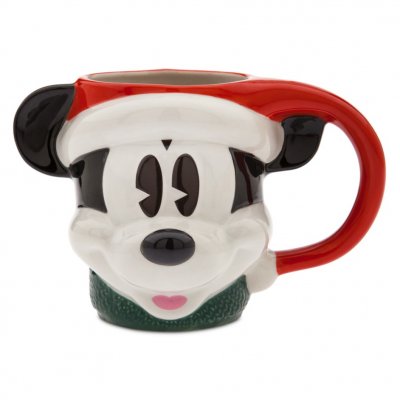 Santa Mickey Mouse figural Christmas Disney coffee mug