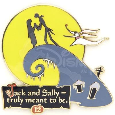 Jack and Sally - truly meant to be. - Jack, Sally & Zero pin