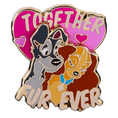 'Together Fur Ever' - Disney's Lady and Tramp pin in glass tube