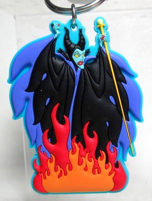Maleficent with flames soft touch keychain (Monogram)