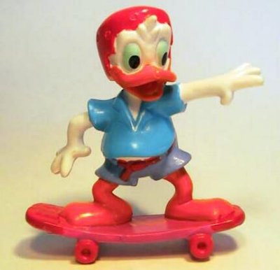 Donald Duck on skateboard Disney PVC figure