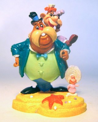 Walrus and Carpenter with Baby Oyster miniature figure (Tiny Kingdom, no box, damaged)