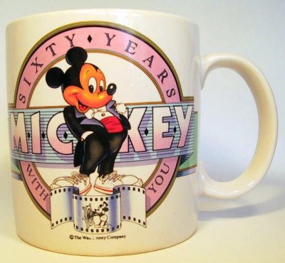 Mickey Mouse 60th birthday Disney coffee mug