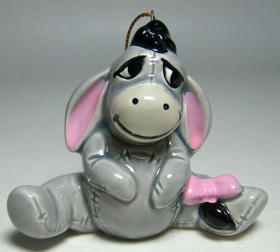 Eeyore sitting ceramic ornament