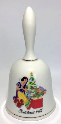 'Snow White's Surprise' - Snow White and Dopey Christmas 1987 Disney bell