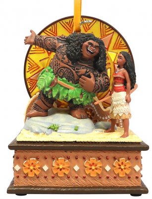 Moana and Maui singing Disney sketchbook ornament (2020)