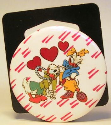 Donald Duck and Daisy Duck in love button