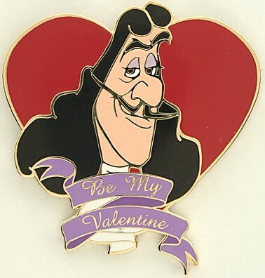 Captain Hook Be My Valentine St Valentine's Day Disney pin