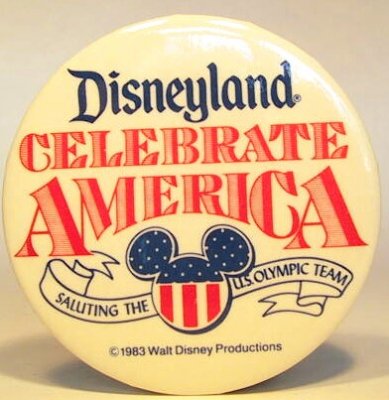 Disneyland Celebrate America Saluting the U.S. Olympic Team button