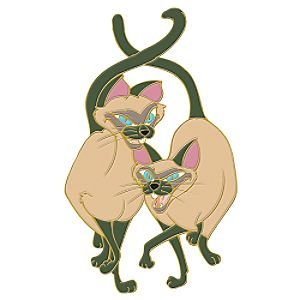 Disney Pin Lady And The Tramp Si And Am Cats Troublemakers  On Card