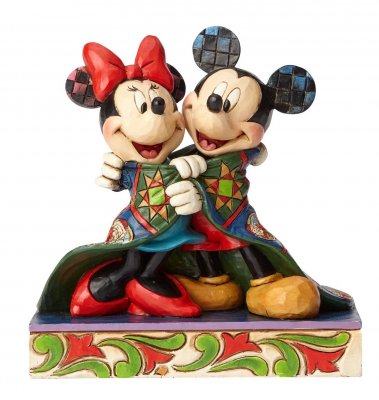'Warm Wishes' - Minnie and Mickey Mouse quilt figurine (Jim Shore Disney Traditions)