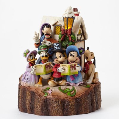 'Holiday Harmony' - Fab 6 caroling carved by heart figurine (Jim Shore Disney Traditions)