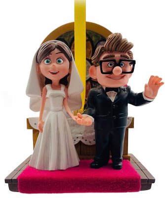 Ellie and Carl Fredricksen wedding 'Fairytale Moment' Disney Pixar sketchbook ornament (2020)