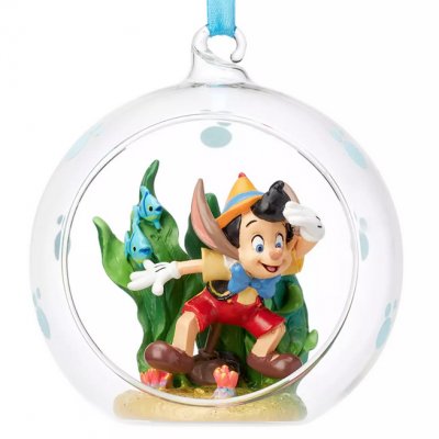 Pinocchio glass globe Disney sketchbook ornament (2021)