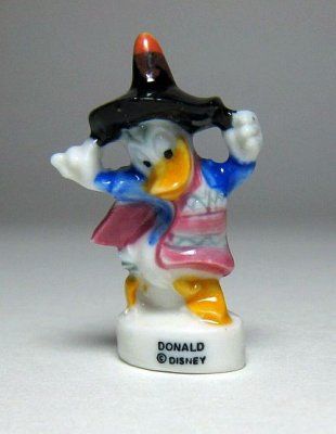 Donald Duck in sombrero Disney porcelain miniature figure