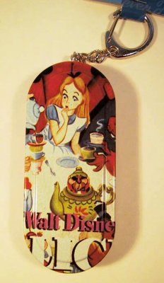 Alice hinged tin box keychain