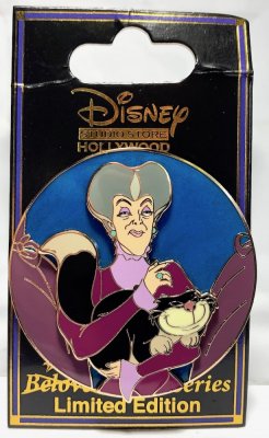 Lady Tremaine and Lucifer Disney Studio Store Hollywood 'Dark Tales' pin