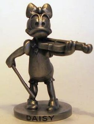 Daisy Duck playing the violin pewter figure