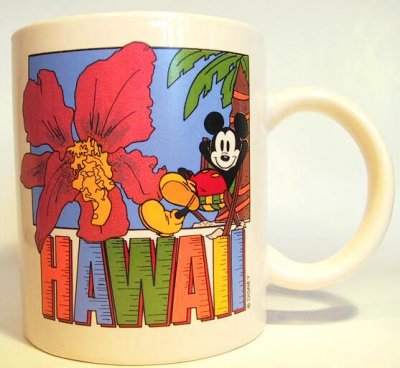 Mickey Mouse in Hawaii coffee mug