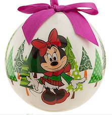 Minnie Mouse with Christmas trees decoupage ornament (2012)