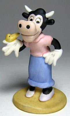 Clarabelle Cow Disney porcelain bisque figure (Grolier)