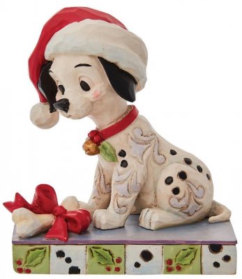 Lucky (Dalmatian puppy) Christmas personality pose figurine (Jim Shore Disney Traditions)