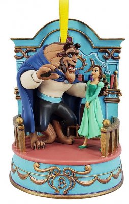 Beast and Belle singing Disney sketchbook ornament (2020)