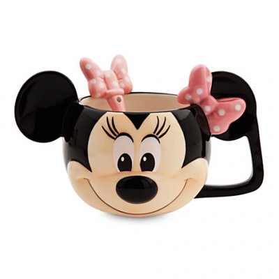 Minnie Mouse Disney coffee mug and matching spoon set (2015)