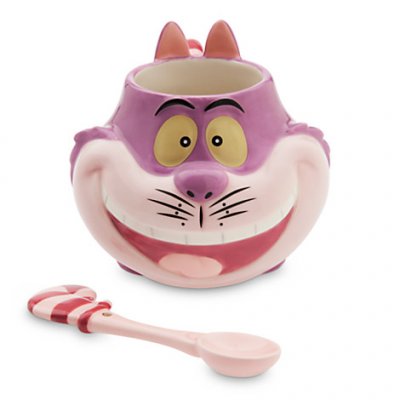 Cheshire Cat coffee mug and matching spoon set (Disney)