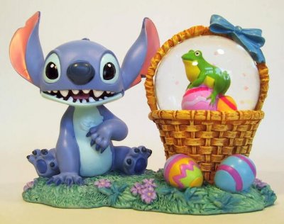 Stitch Easter basket mini snowglobe