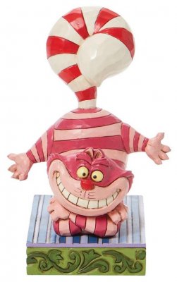 'Candy Cane Cheer' - Cheshire Cat figurine (Jim Shore Disney Traditions)