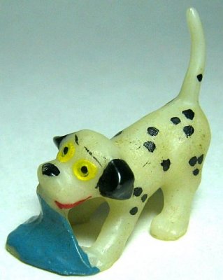 Dalmatian puppy with rag Disneykins miniature figure