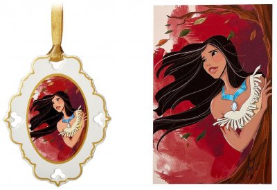 Pocahontas 'Artist Series' sketchbook ornament and lithograph set