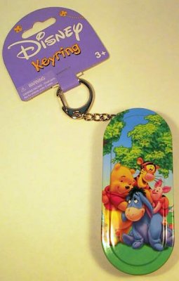 Pooh & friends hinged tin box keychain