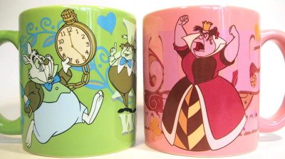 Set of two Alice in Wonderland mugs