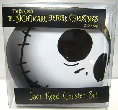 Jack Skellington head coasters (set of 4)