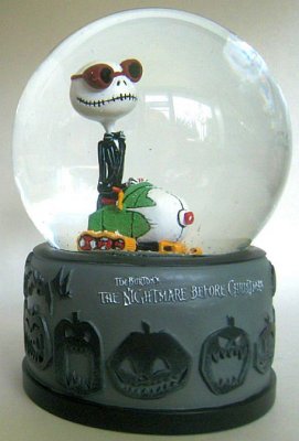 Jack Skellington snowmobile snowglobe/waterball