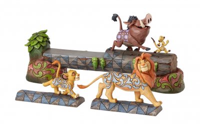 'Carefree Camaraderie' - Simba, Pumbaa and Timon on log figurine (Jim Shore Disney Traditions)