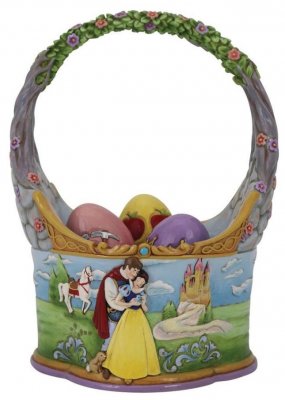 PRE-ORDER: 'The Tale That Started Them All' - Snow White and the Seven Dwarfs themed Easter basket figurine (Jim Shore Disney Traditions)