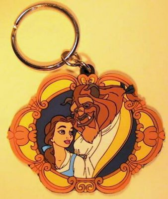 Belle & Beast rubber keychain