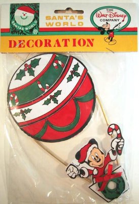Mickey hot air balloon wooden ornament