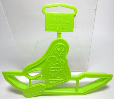 Disney's Pocahontas in canoe cookie cutter (lime green)