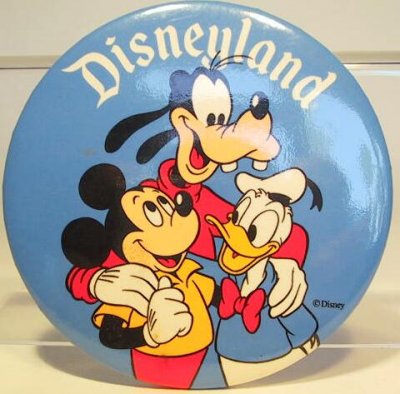 Mickey & Goofy & Donald Disneyland button