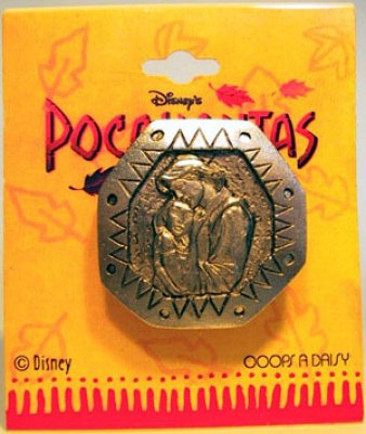 Pocahontas & John Smith octagonal pin
