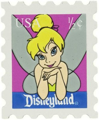 Tinker Bell Disneyland postage stamp magnet