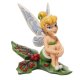 'Happy Holly-Days' - Tinker Bell sitting on holly Christmas figurine (Jim Shore Disney Traditions)