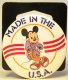 Made in the USA Mickey Mouse button