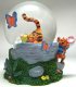 Tigger pouncing on butterfly mini snowglobe