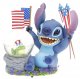 Stitch patriotic musical snowglobe
