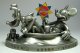 Mickey Mouse and Pluto in boat pewter figure